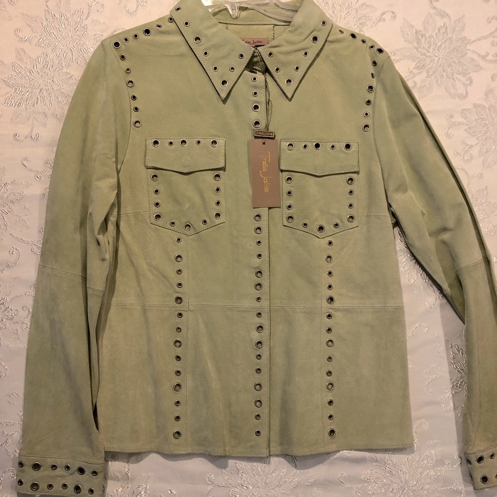 Green light suede jacket